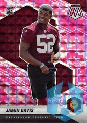 2021 Panini Mosaic Mosaic Camo Pink #364 Jamin Davis RC Washington
